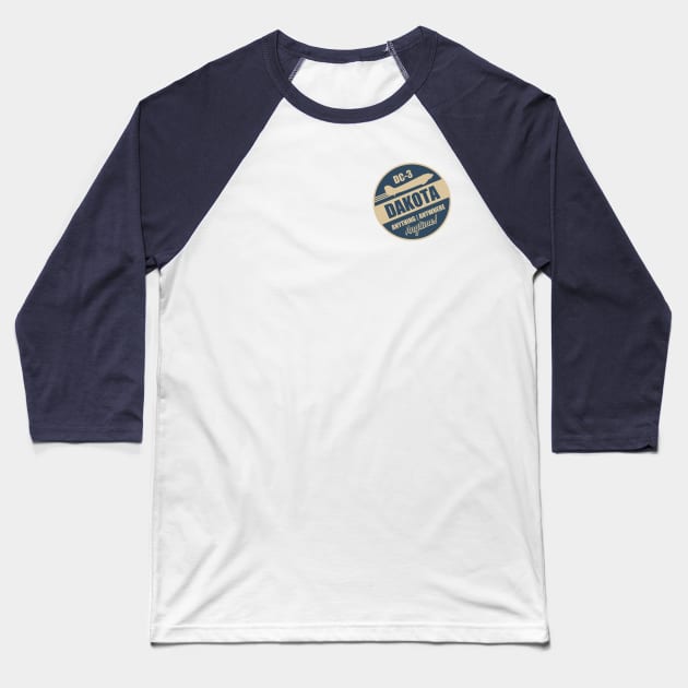 DC-3 Dakota (Small logo) Baseball T-Shirt by TCP